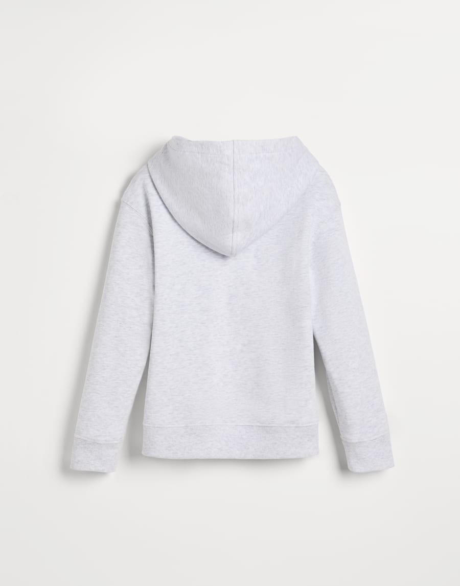 Sweatshirt with hood Light Grey Boys - Brunello Cucinelli