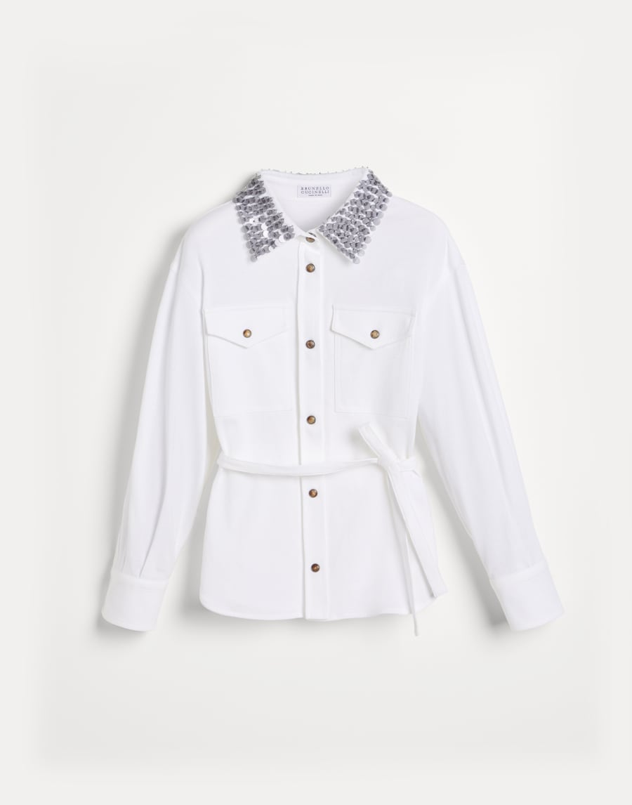 Shirt with swing drops collar White Girls - Brunello Cucinelli
