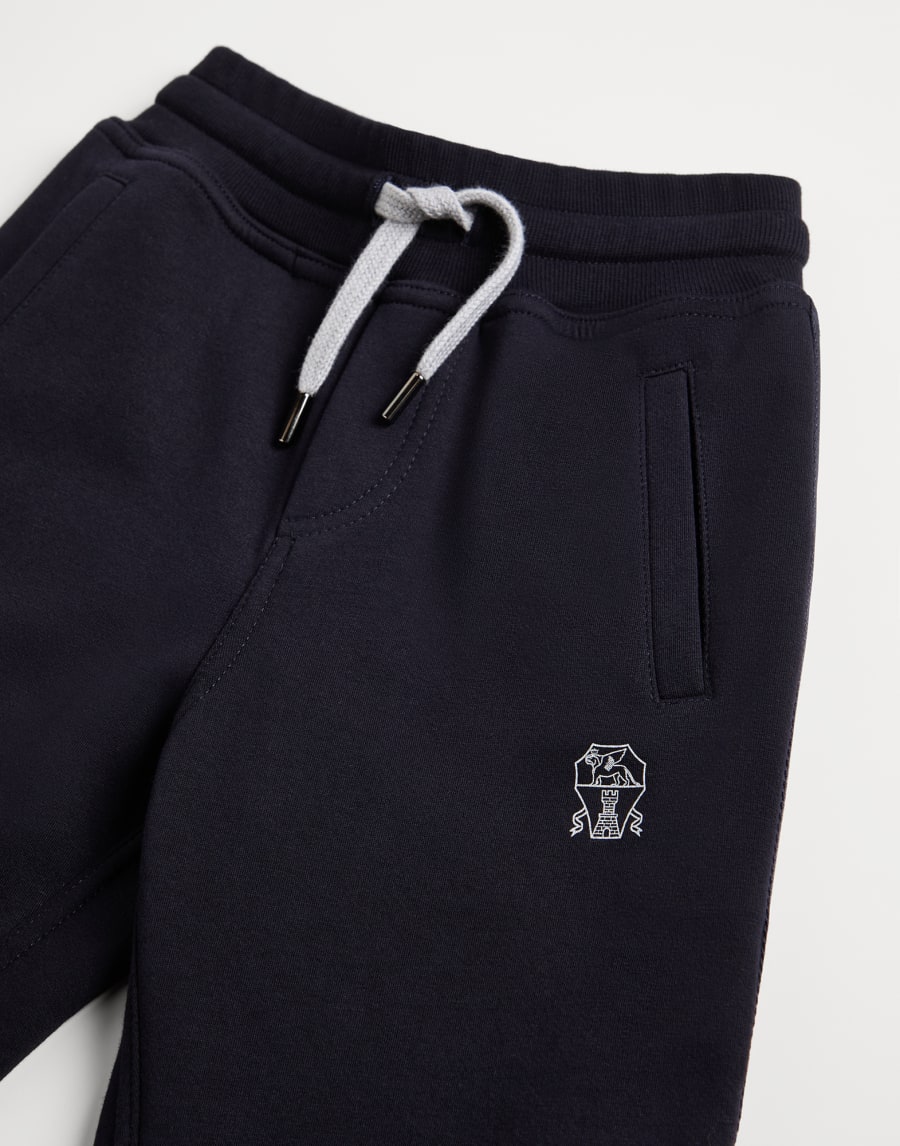 Hose aus Sweatstoff Navy-Blau Jungen - Brunello Cucinelli