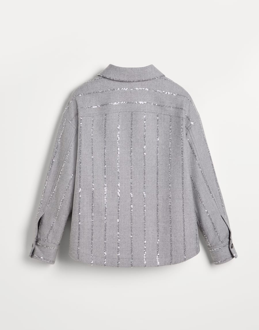 Camicia in flanella Grigio Bambina - Brunello Cucinelli
