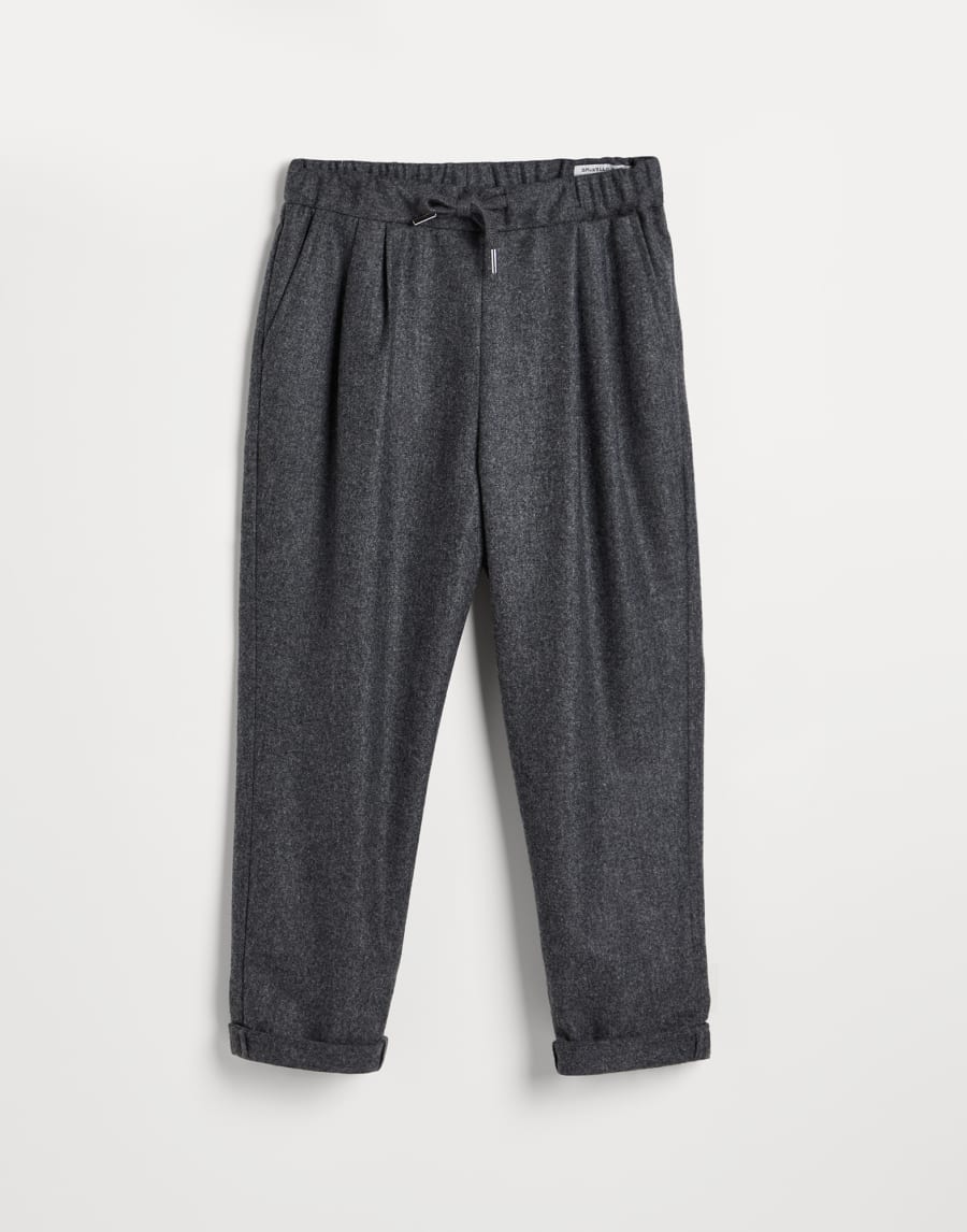 Pantalone con doppia pince Antracite Bambino - Brunello Cucinelli
