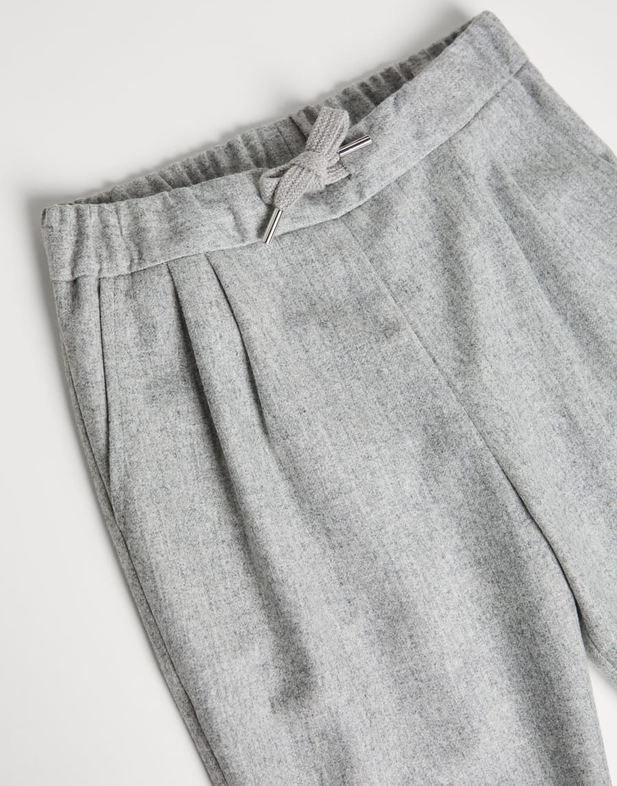 이중 다트 팬츠 그레이 남아 - Brunello Cucinelli