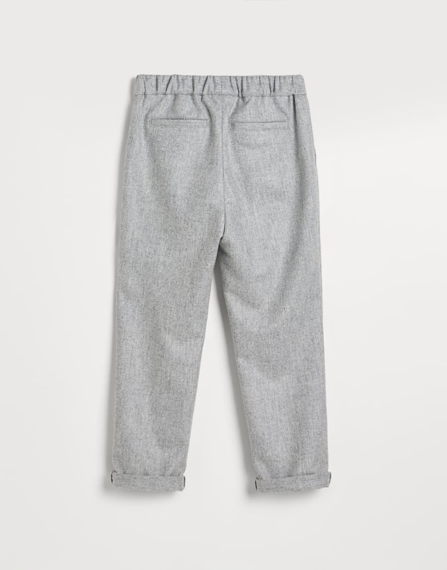 Hose mit doppelten Bundfalten Grau Jungen - Brunello Cucinelli