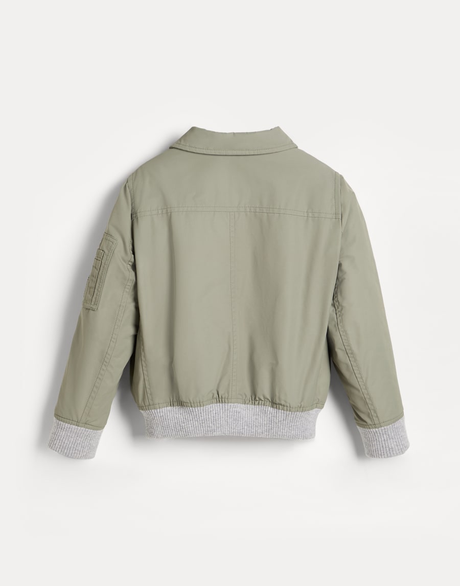 Bomber jacket with padding Khaki Boys - Brunello Cucinelli