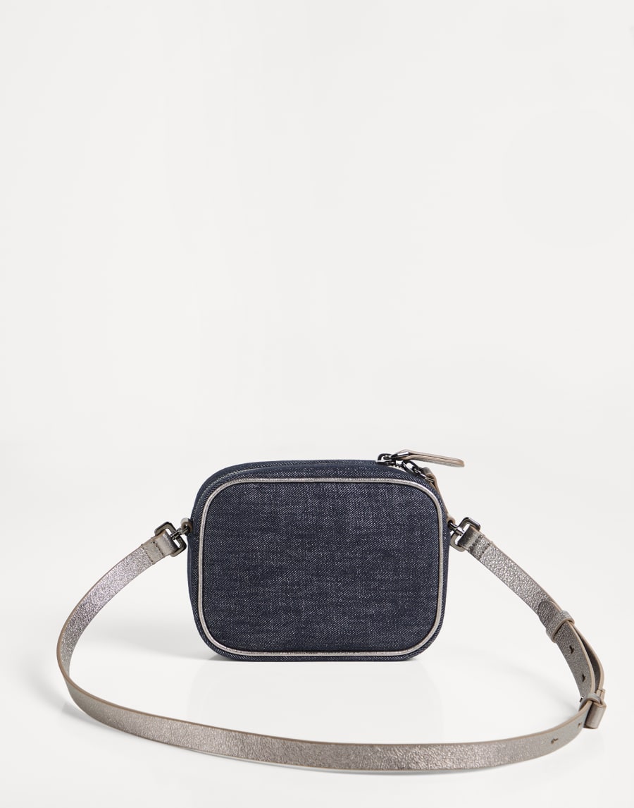 Bolso en denim Sparkling Denim Oscuro Niña - Brunello Cucinelli
