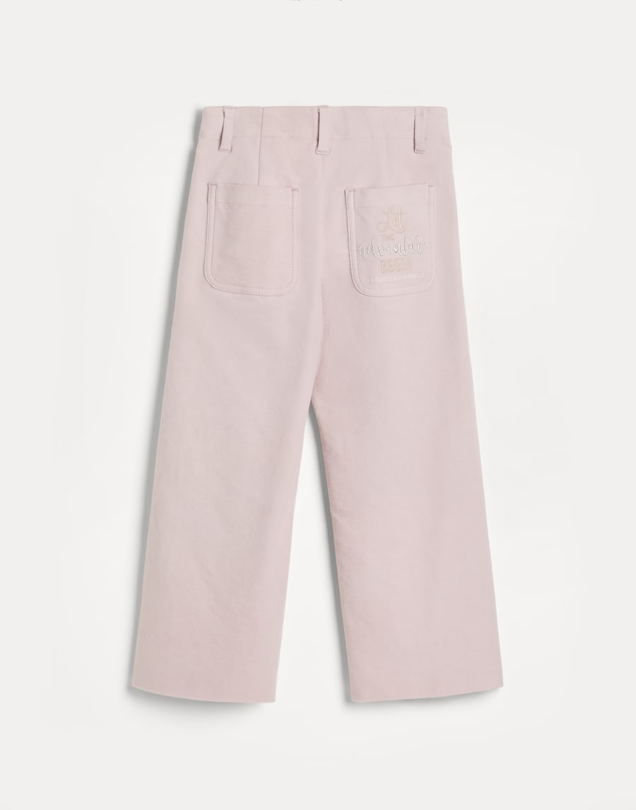 Square cut trousers Pink Girls - Brunello Cucinelli
