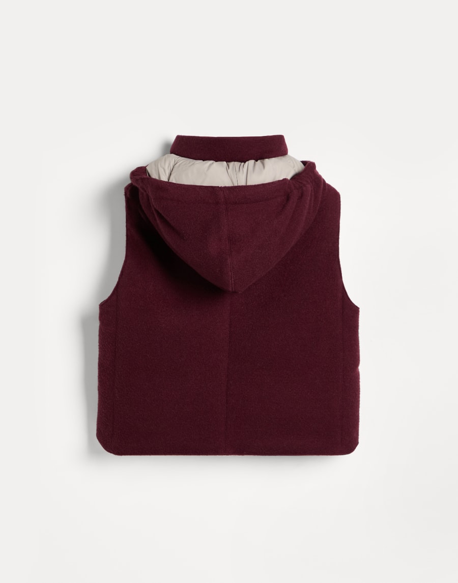 Flannel down vest Amaranth Boys - Brunello Cucinelli