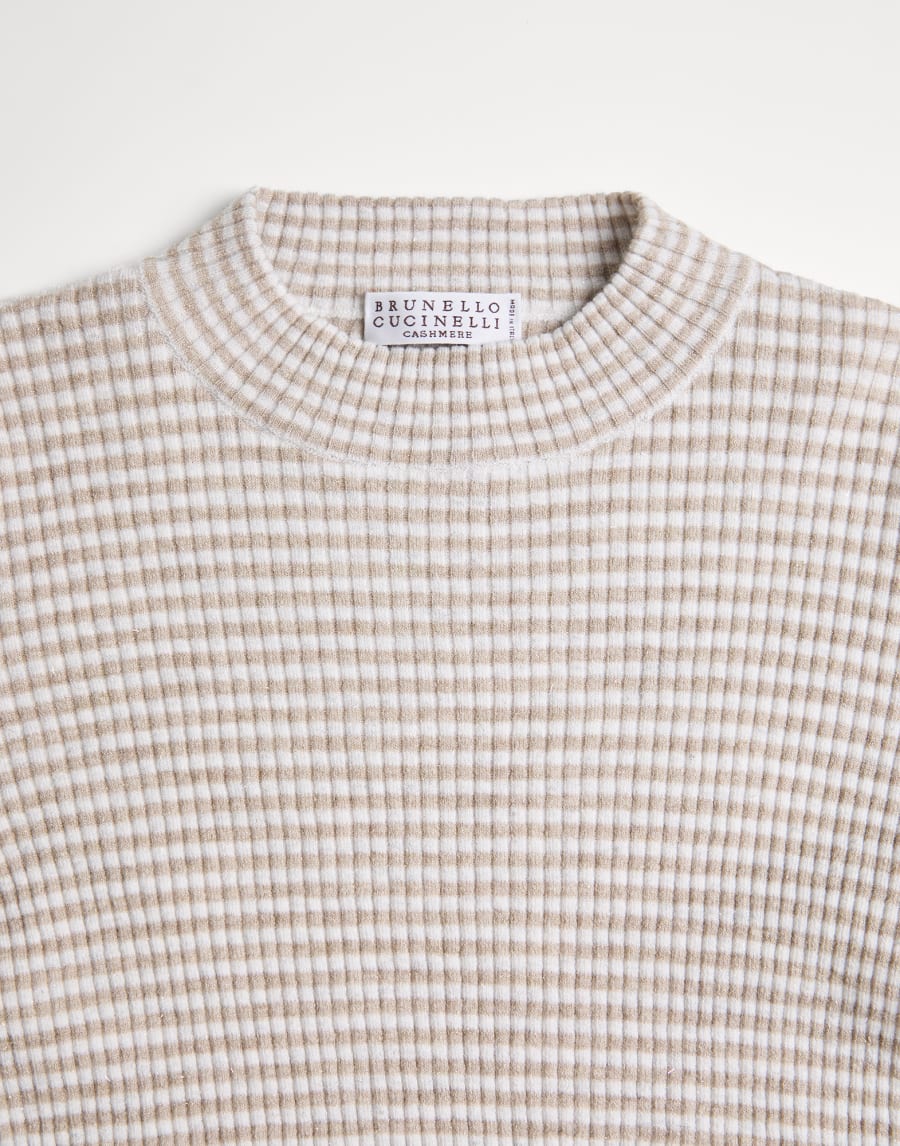 Striped lightweight sweater Beige Girls - Brunello Cucinelli