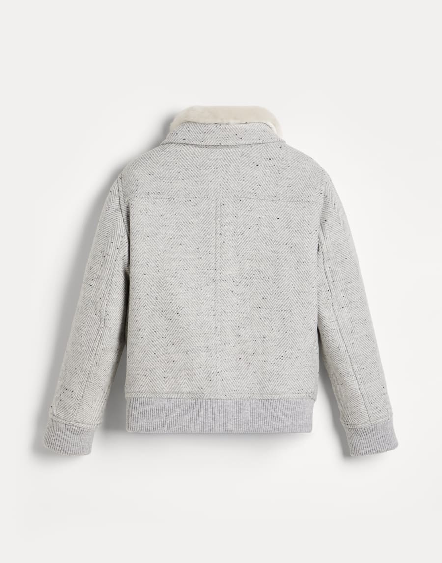 Aviator jacket with quilting Light Grey Boys - Brunello Cucinelli