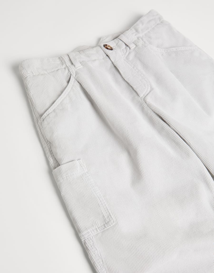 Corduroy ergonomic trousers with pockets Off-White Boys - Brunello Cucinelli