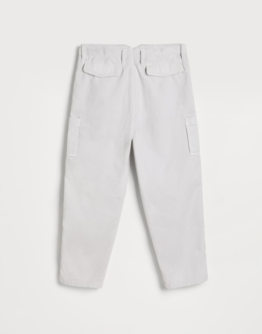 Pantalón Ergonomic de terciopelo Blanco Crudo Niño - Brunello Cucinelli