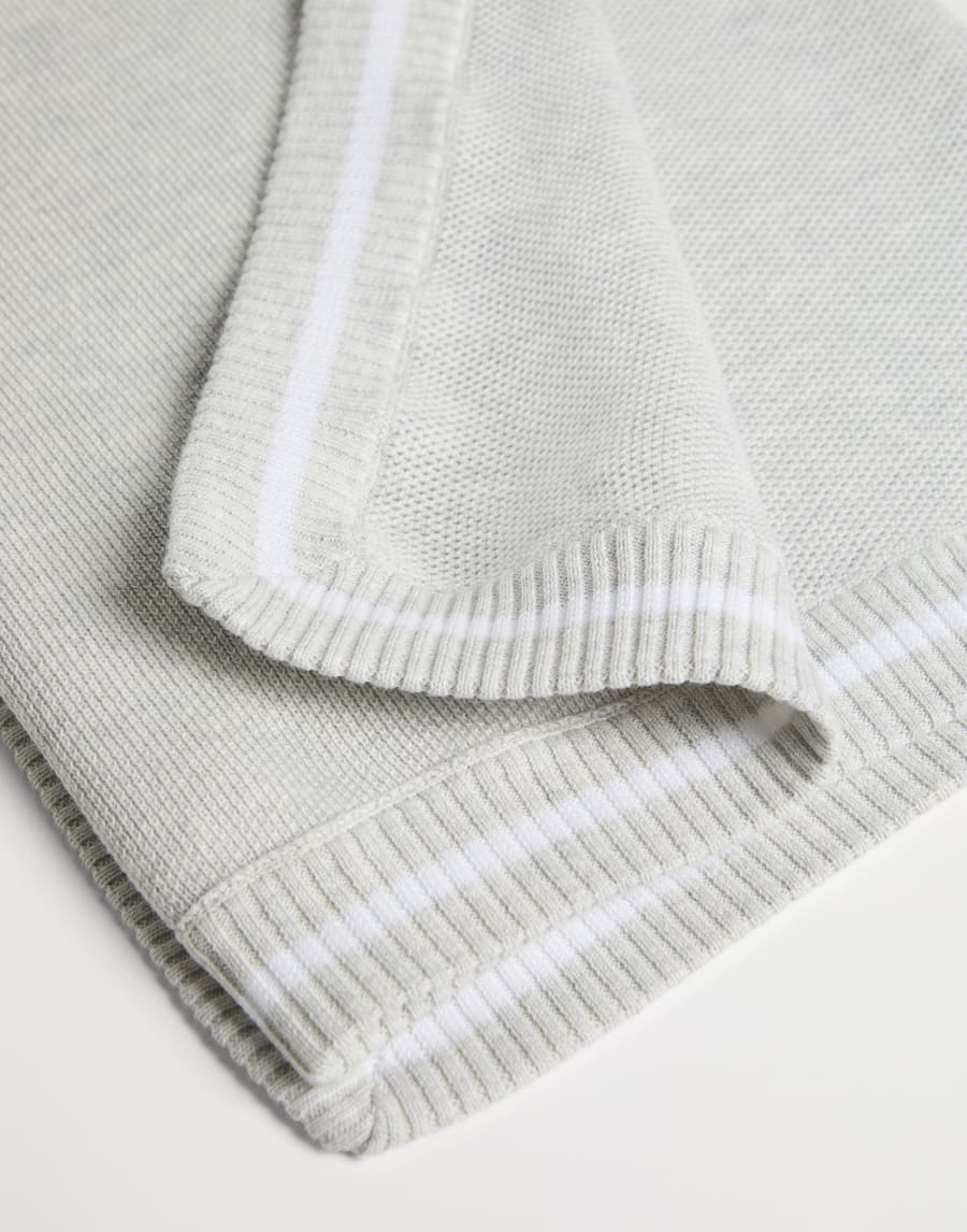 Coperta Baby Bernie con ricamo Grigio Chiaro Baby - Brunello Cucinelli