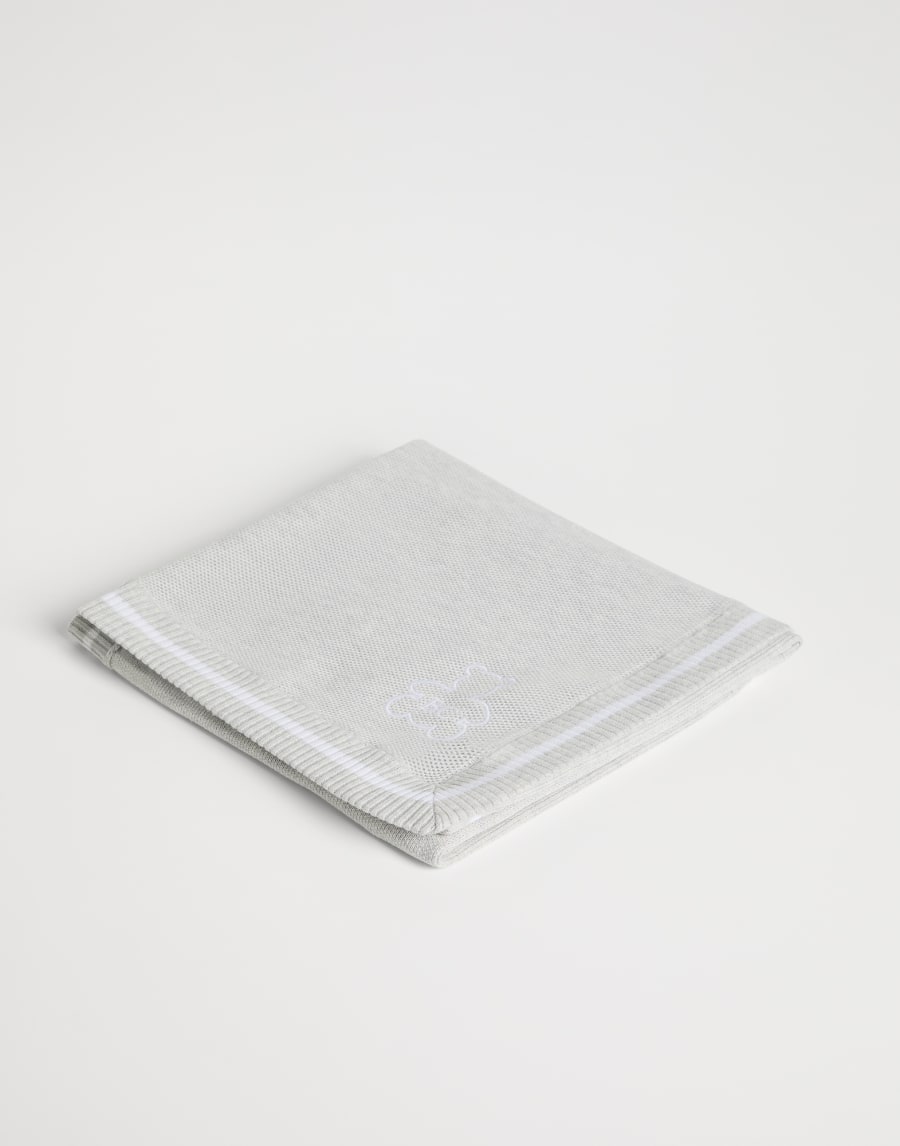Coperta Baby Bernie con ricamo Grigio Chiaro Baby - Brunello Cucinelli