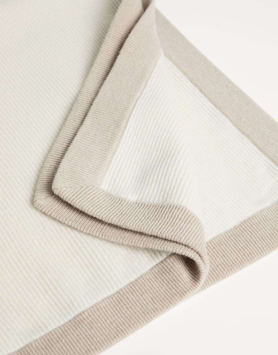Baby Bernie rib knit blanket Panama Baby - Brunello Cucinelli