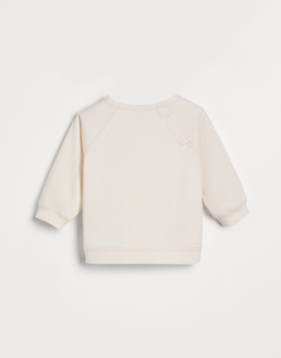 French terry Baby Bernie sweatshirt White Baby - Brunello Cucinelli