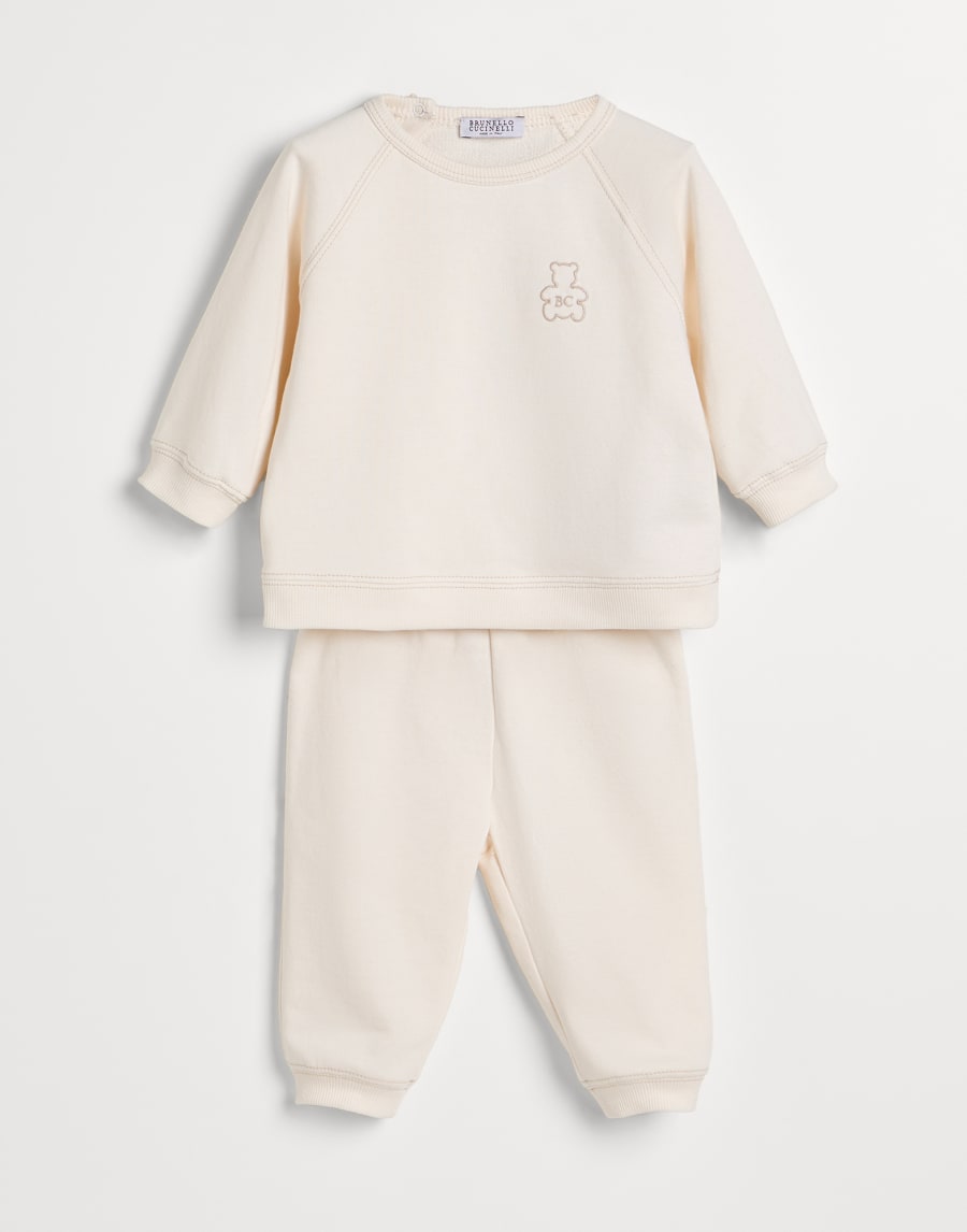 French terry Baby Bernie sweatshirt White Baby - Brunello Cucinelli