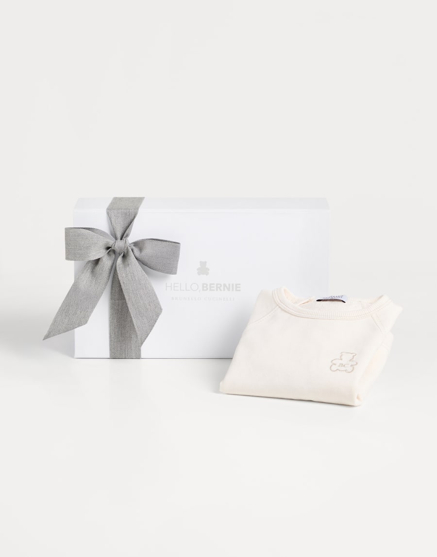 French terry Baby Bernie sweatshirt White Baby - Brunello Cucinelli