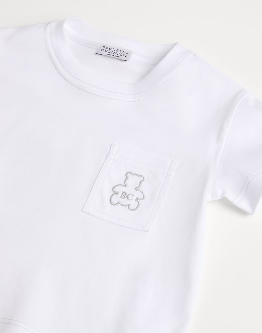 ベビーバーニー ジャージー Tシャツ ホワイト ベビー - Brunello Cucinelli