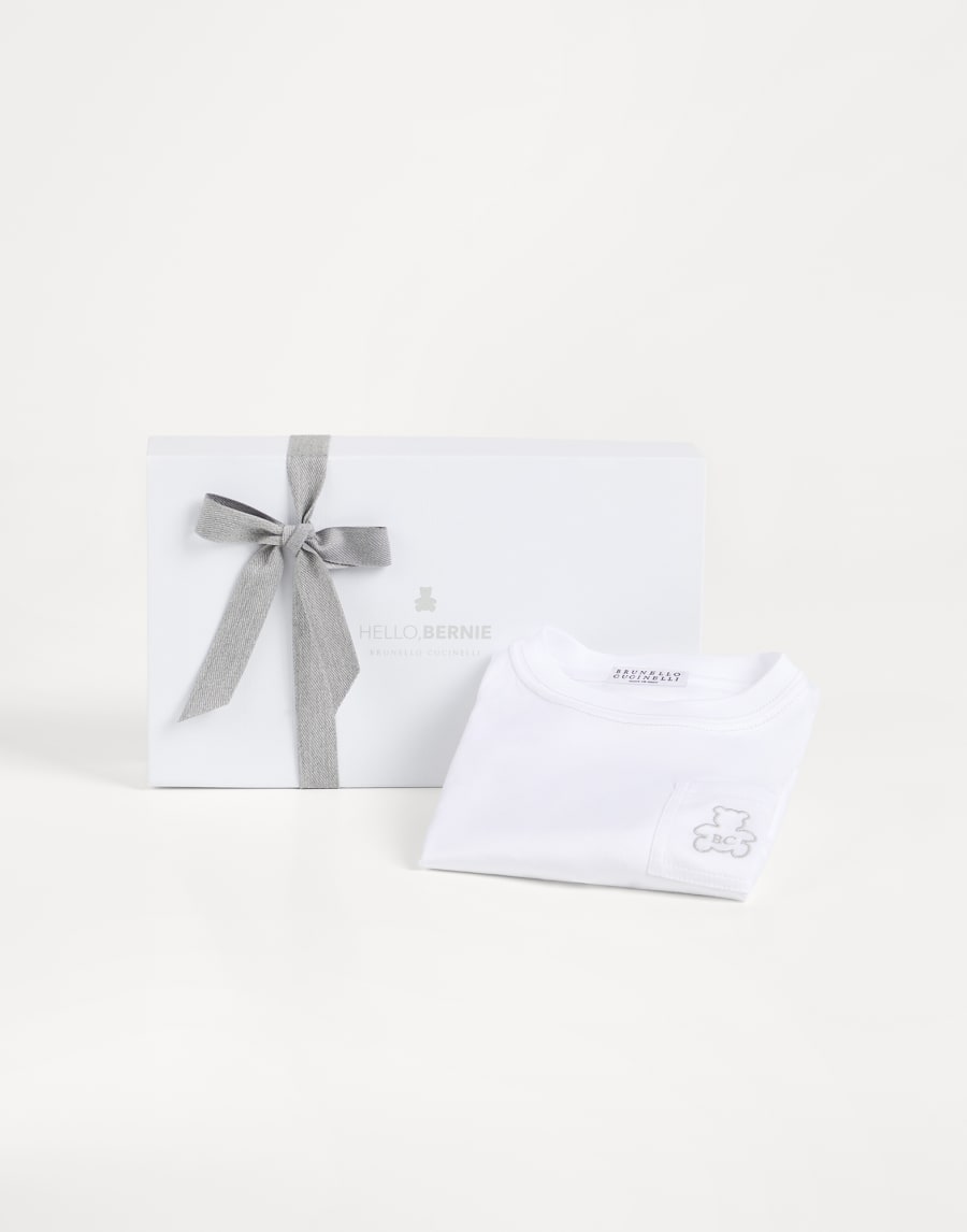 Camiseta Baby Bernie en punto Blanco Bebé - Brunello Cucinelli