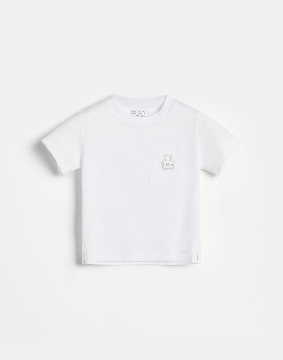 Футболка Baby Bernie из джерси Белый Малыши - Brunello Cucinelli