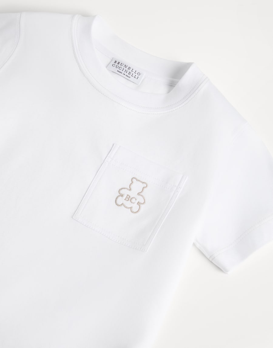 Jersey Baby Bernie T-shirt White Baby - Brunello Cucinelli