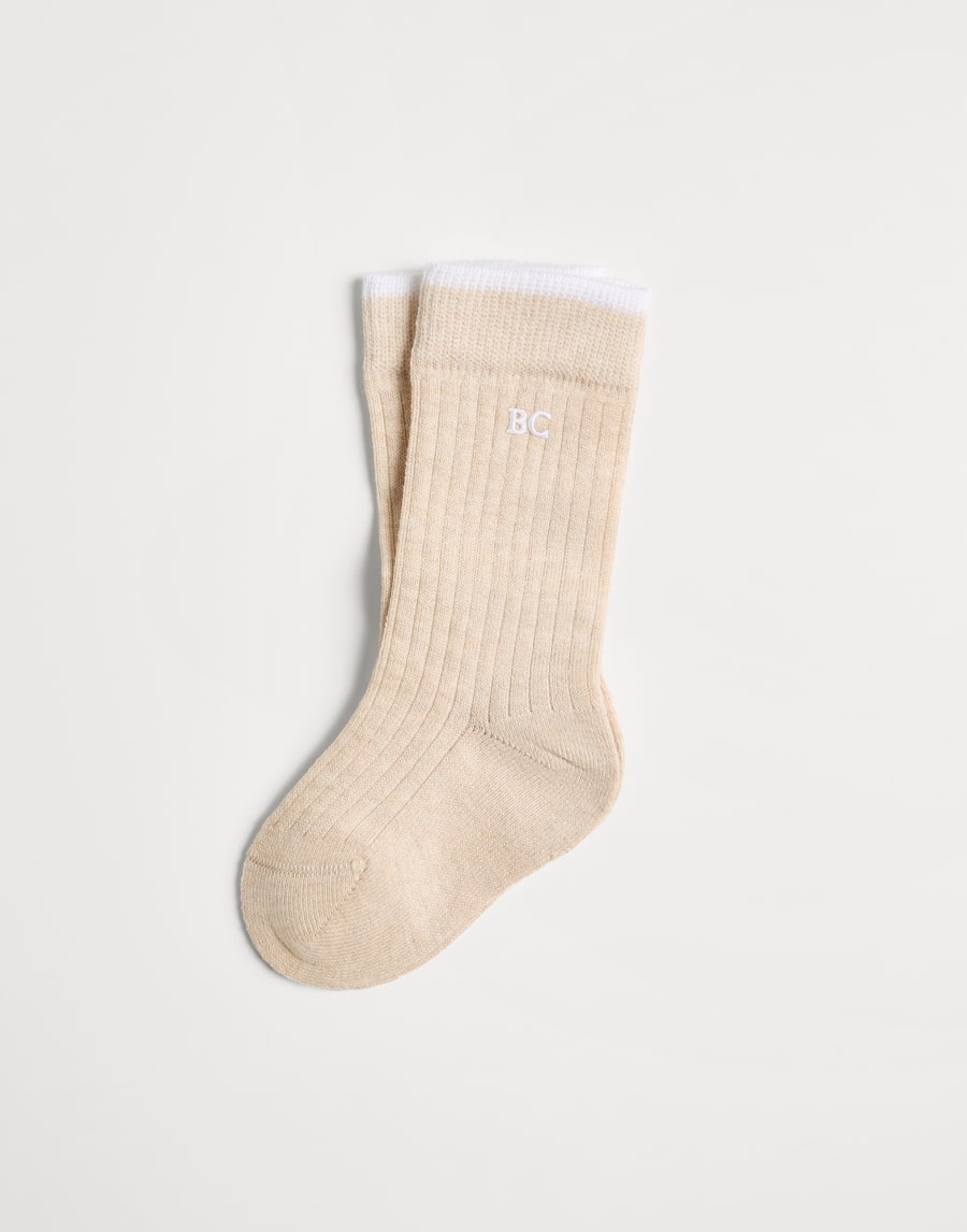 Bernie Baby socks Cream Baby - Brunello Cucinelli