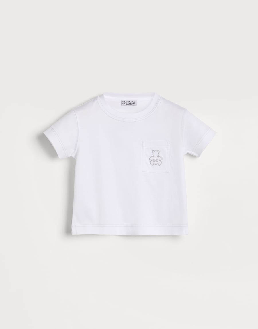 Футболка Baby Bernie из джерси Белый Малыши - Brunello Cucinelli