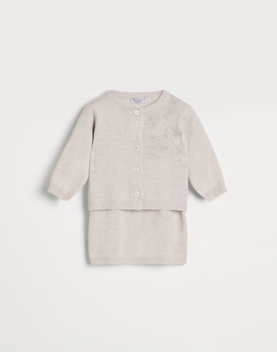 Dazzling Embroidery dress Buff Baby - Brunello Cucinelli