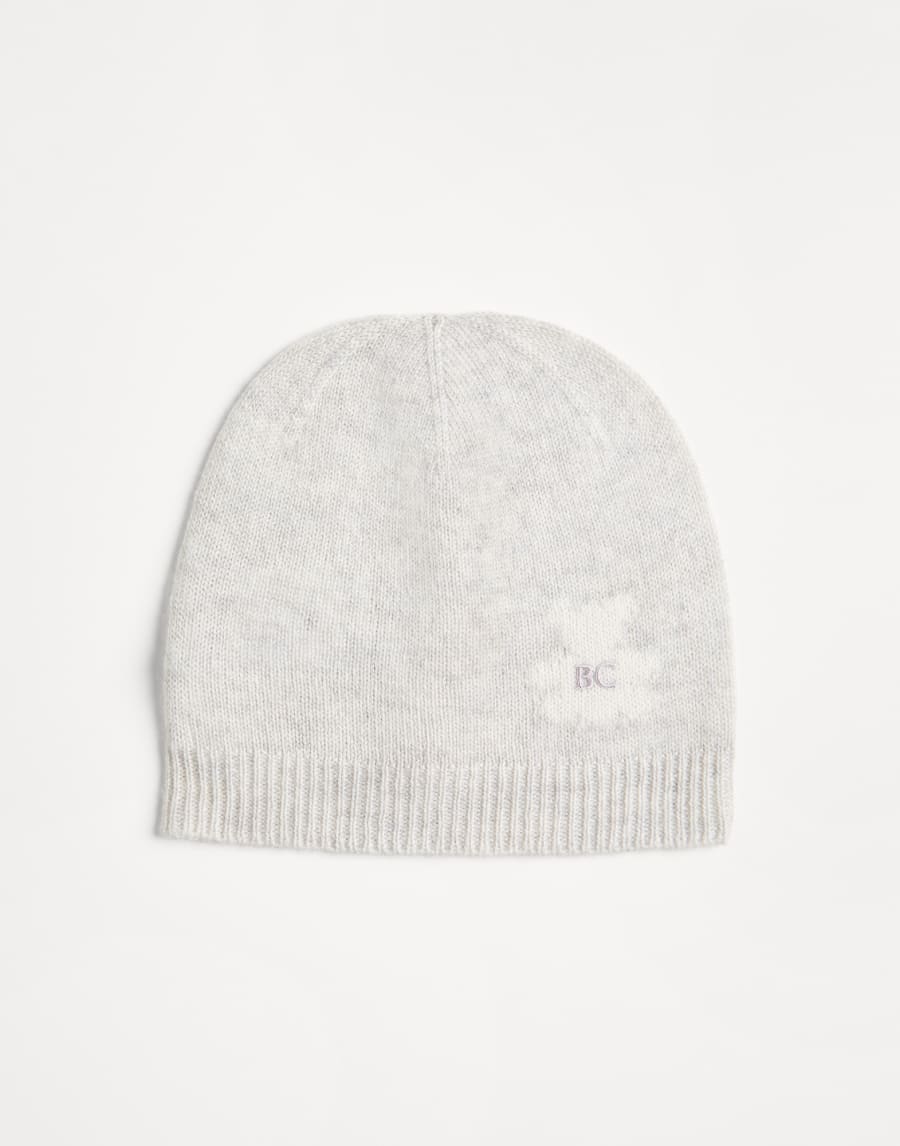 Bernie Baby knit beanie Light Grey Baby - Brunello Cucinelli