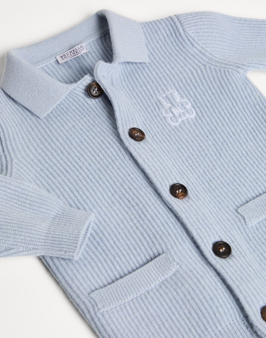 カシミヤ ベビーカーディガン スカイブルー ベビー - Brunello Cucinelli