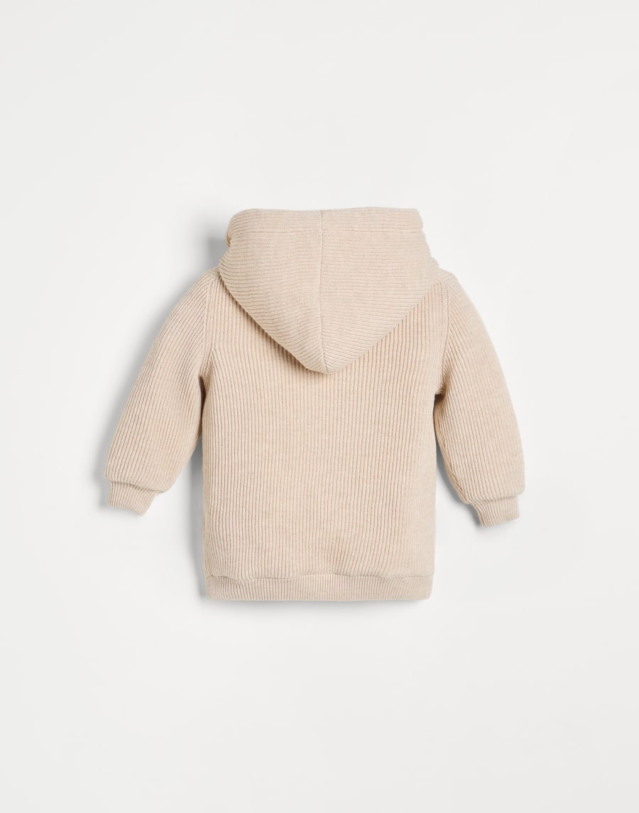 Baby Bernie cardigan with padding Sand Baby - Brunello Cucinelli