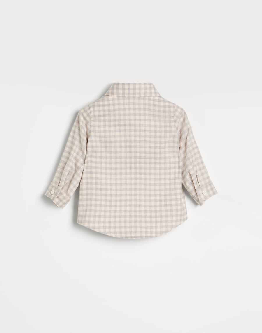 Flannel Baby Bernie shirt Beige Baby - Brunello Cucinelli