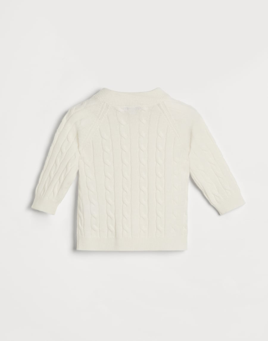 Baby Bernie cable knit sweater Panama Baby - Brunello Cucinelli