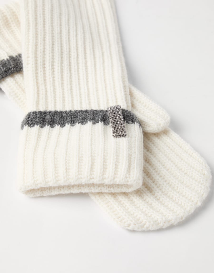 Cashmere knit mittens Panama Woman - Brunello Cucinelli