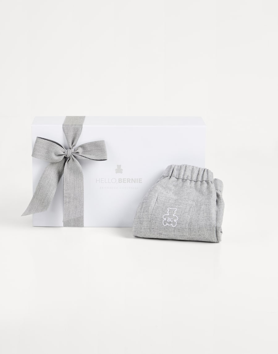 Flannel Baby Bernie trousers Light Grey Baby - Brunello Cucinelli