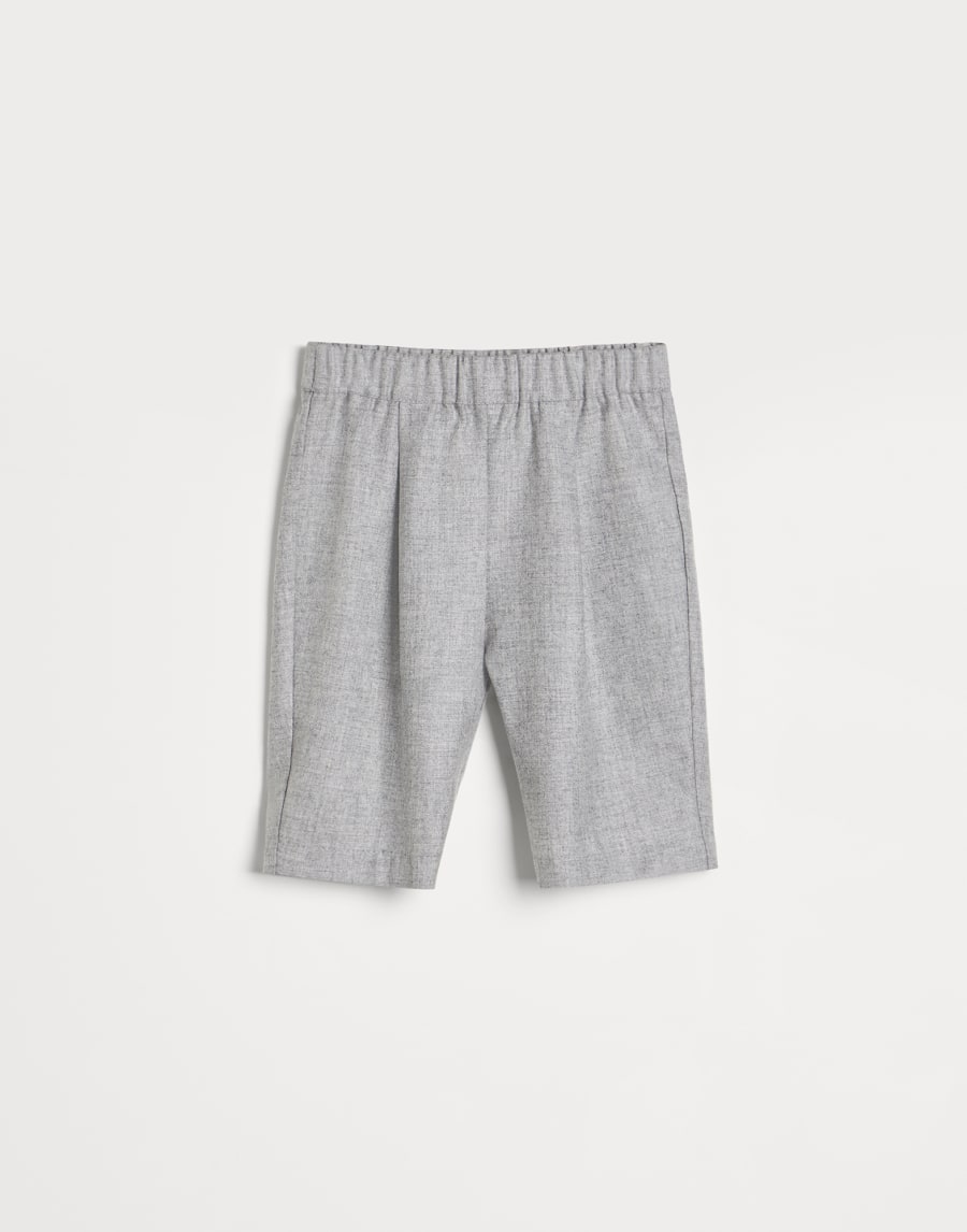 Flannel Baby Bernie trousers Light Grey Baby - Brunello Cucinelli
