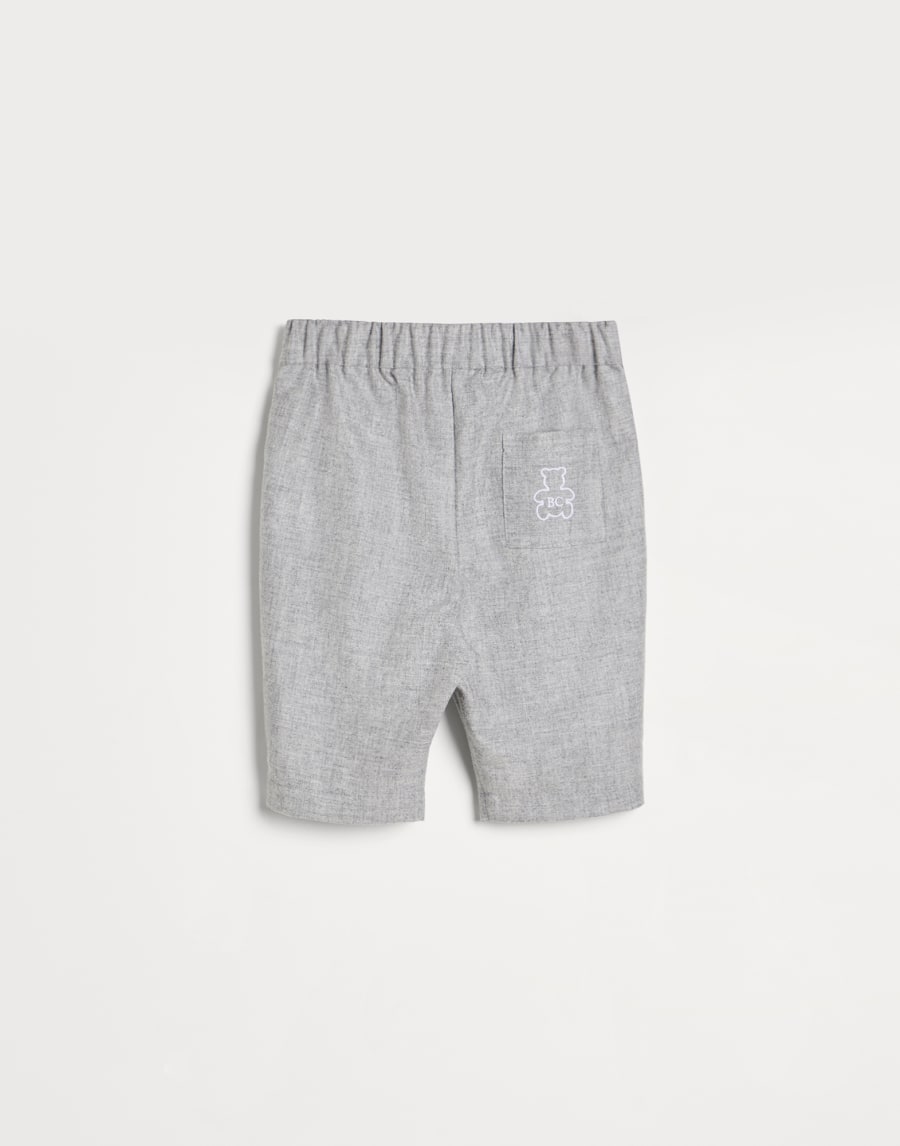 Flannel Baby Bernie trousers Light Grey Baby - Brunello Cucinelli