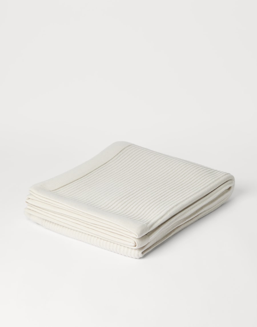 Cashmere throw Off-White Lifestyle - Brunello Cucinelli
