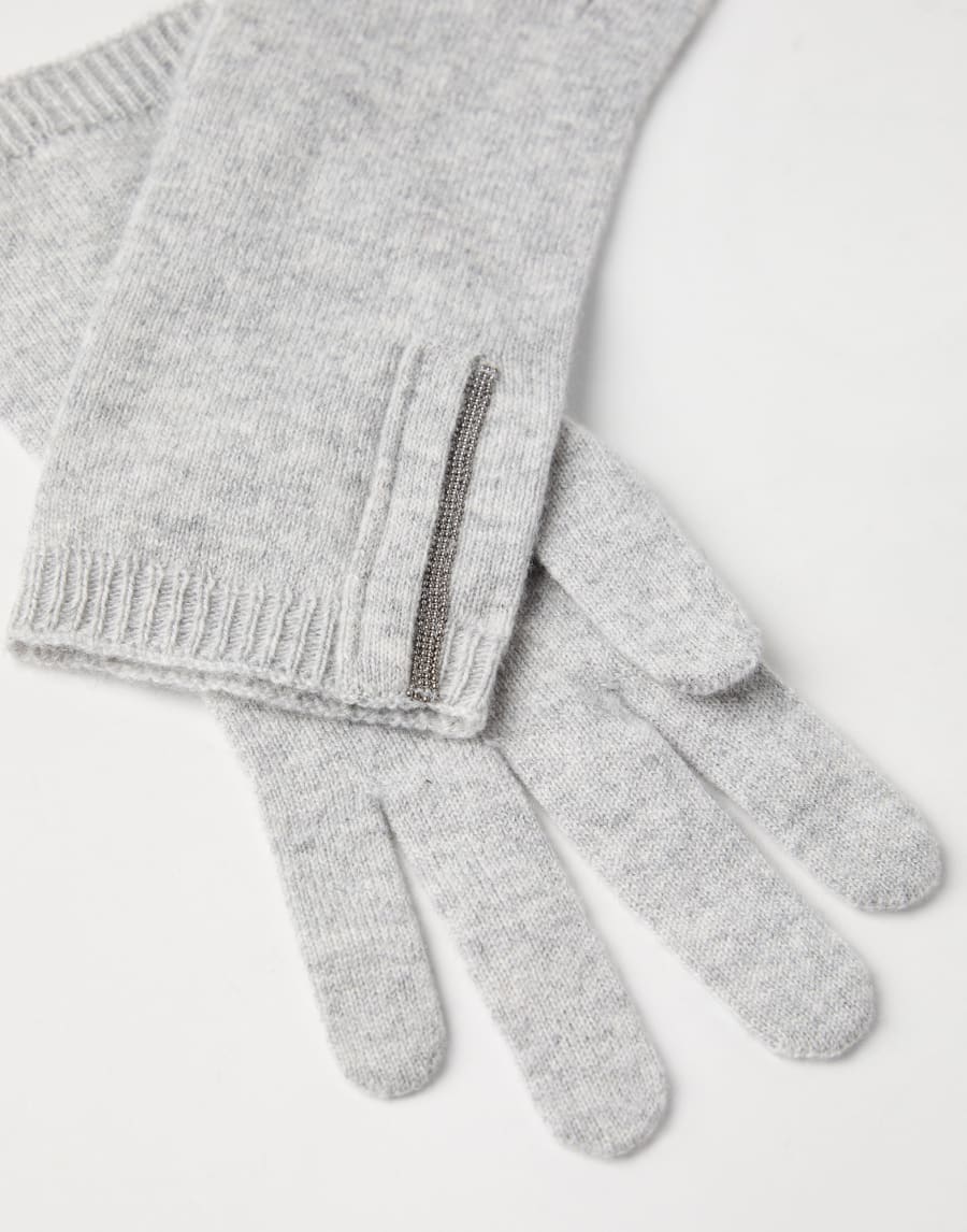 Knit gloves Light Grey Woman - Brunello Cucinelli
