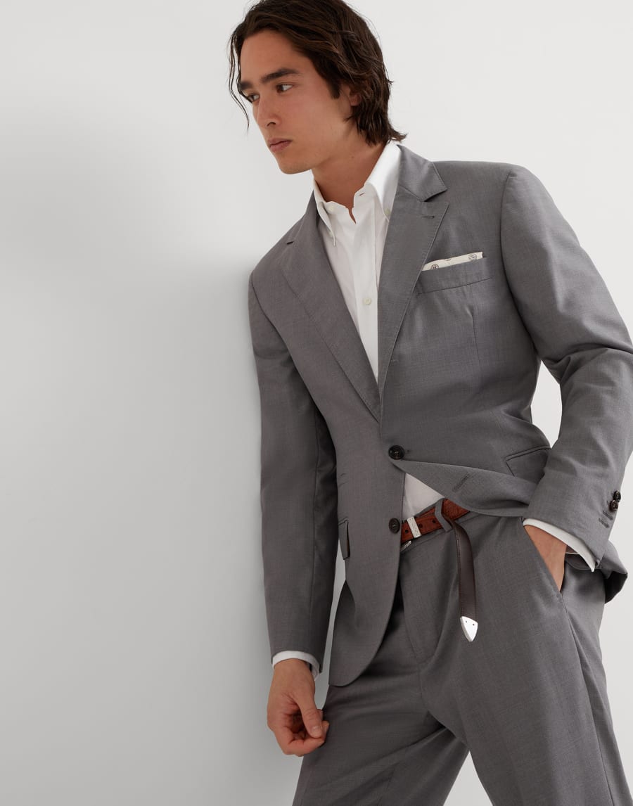 Giacca in hopsack Grigio Uomo - Brunello Cucinelli