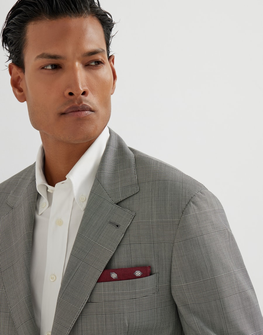 Prince of Wales blazer Grey Man - Brunello Cucinelli