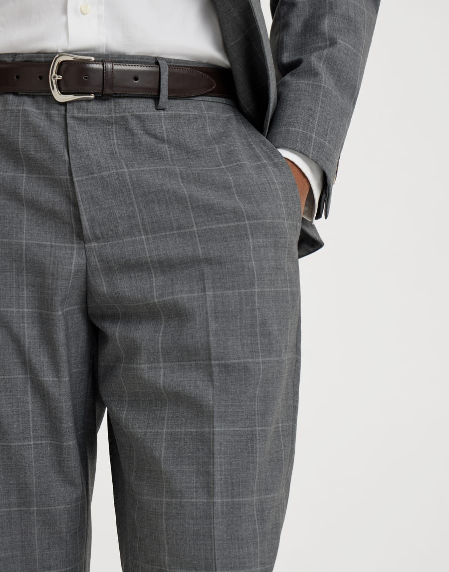Virgin wool trousers Grey Man - Brunello Cucinelli