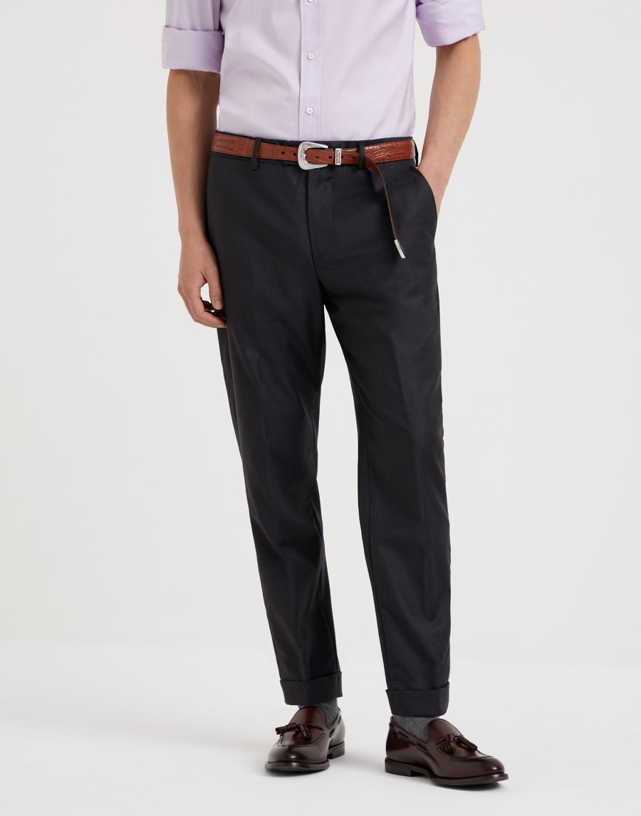 Pantalone in lana vergine Antracite Uomo - Brunello Cucinelli