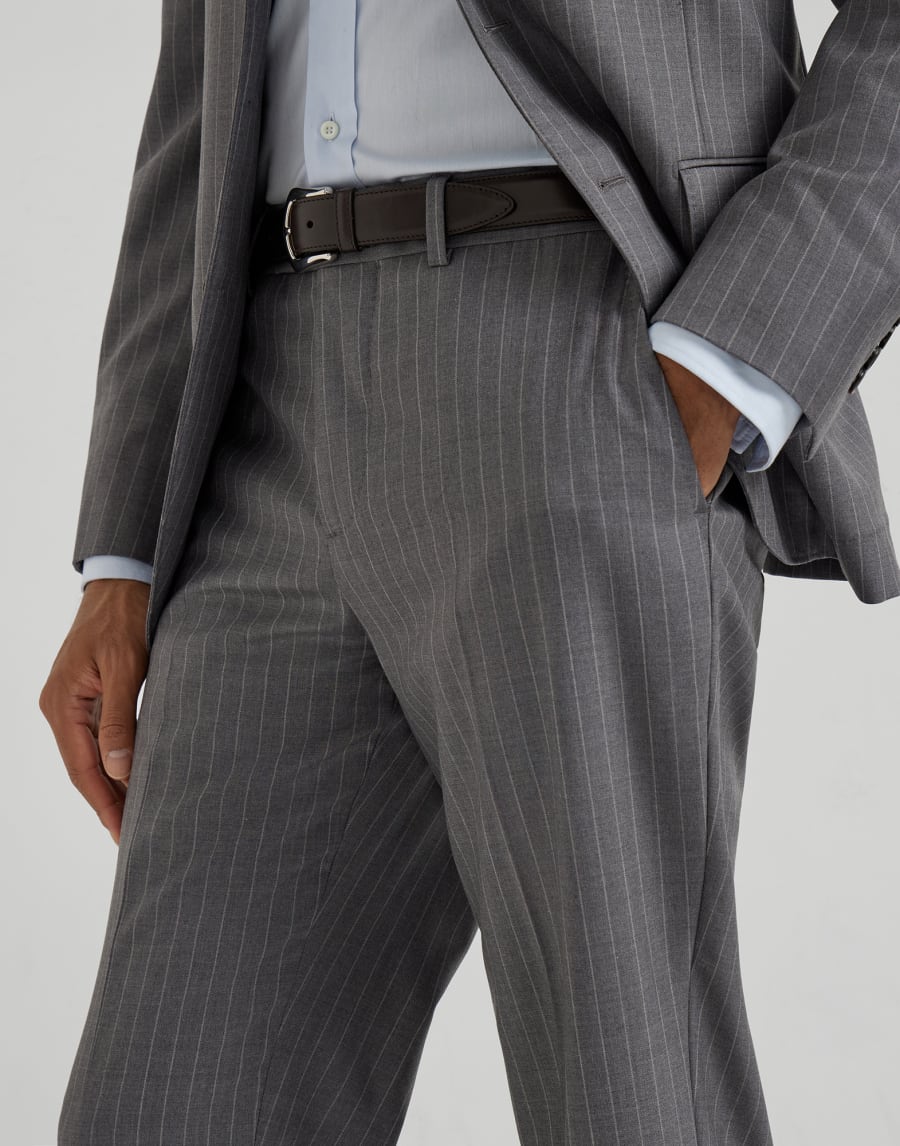 Chalk stripe trousers Grey Man - Brunello Cucinelli