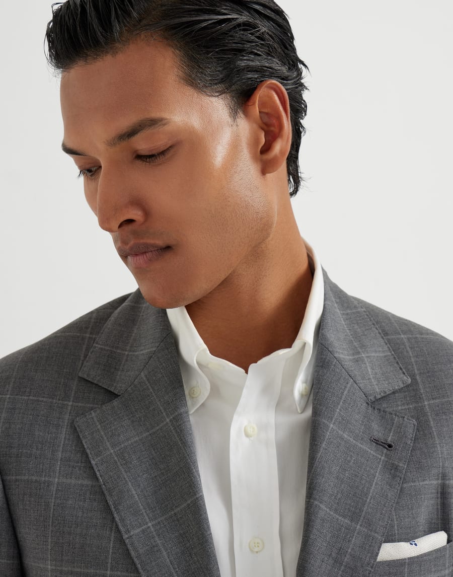 Virgin wool blazer Grey Man - Brunello Cucinelli