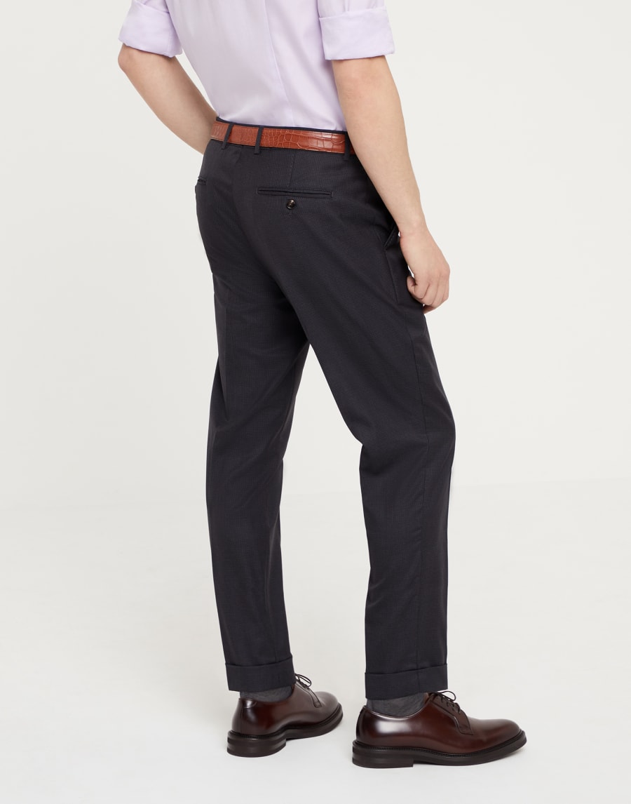 Houndstooth trousers Anthracite Man - Brunello Cucinelli