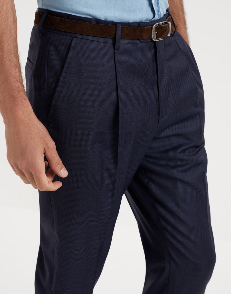 Prince of Wales trousers Blue Man - Brunello Cucinelli