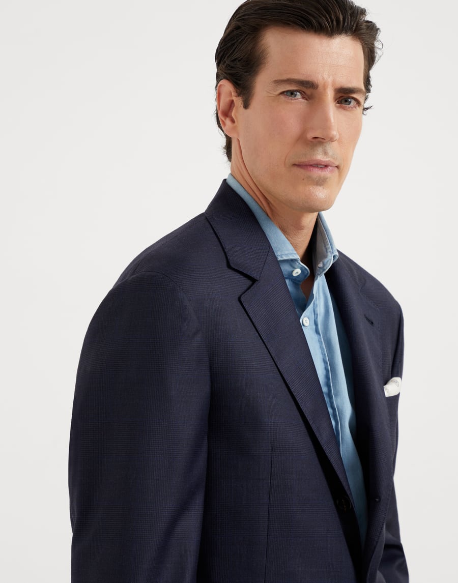 Prince of wales blazer Blue Man - Brunello Cucinelli
