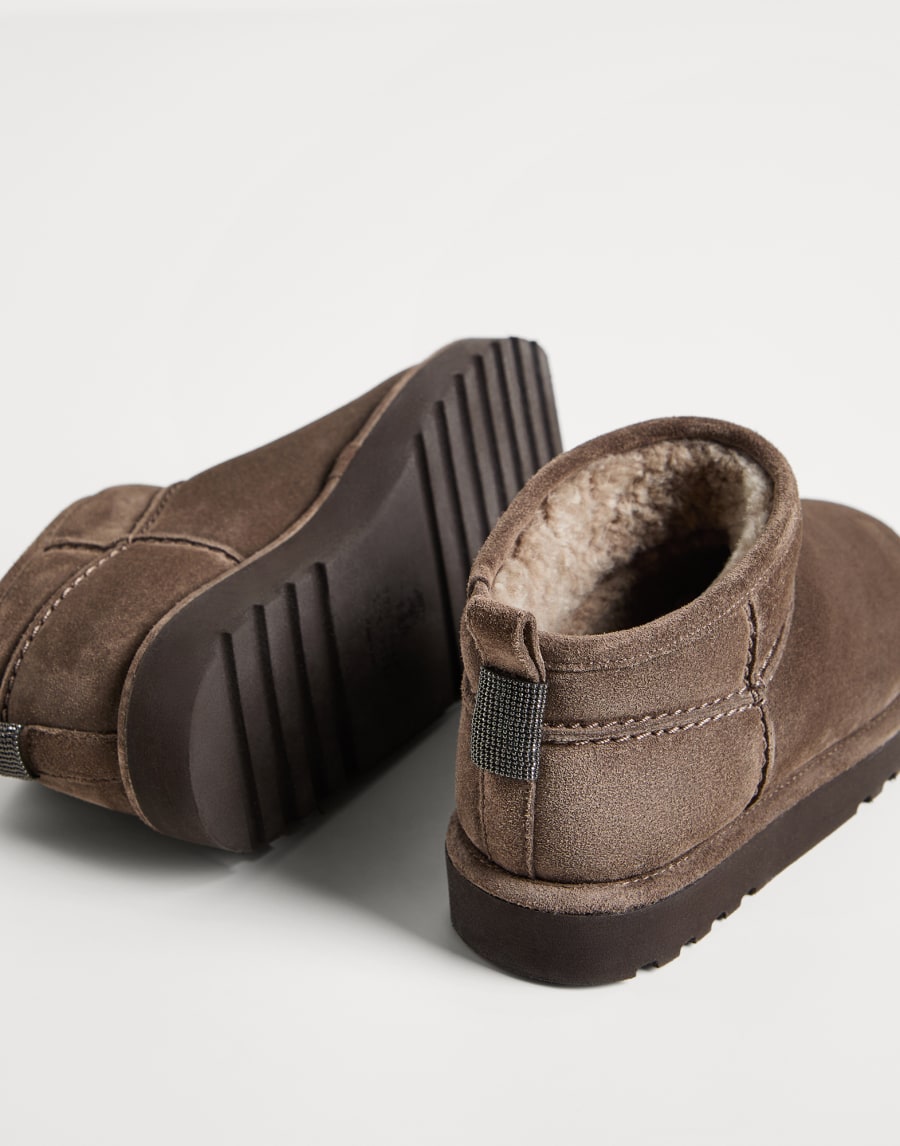 Boots with shearling lining Brown Girls - Brunello Cucinelli