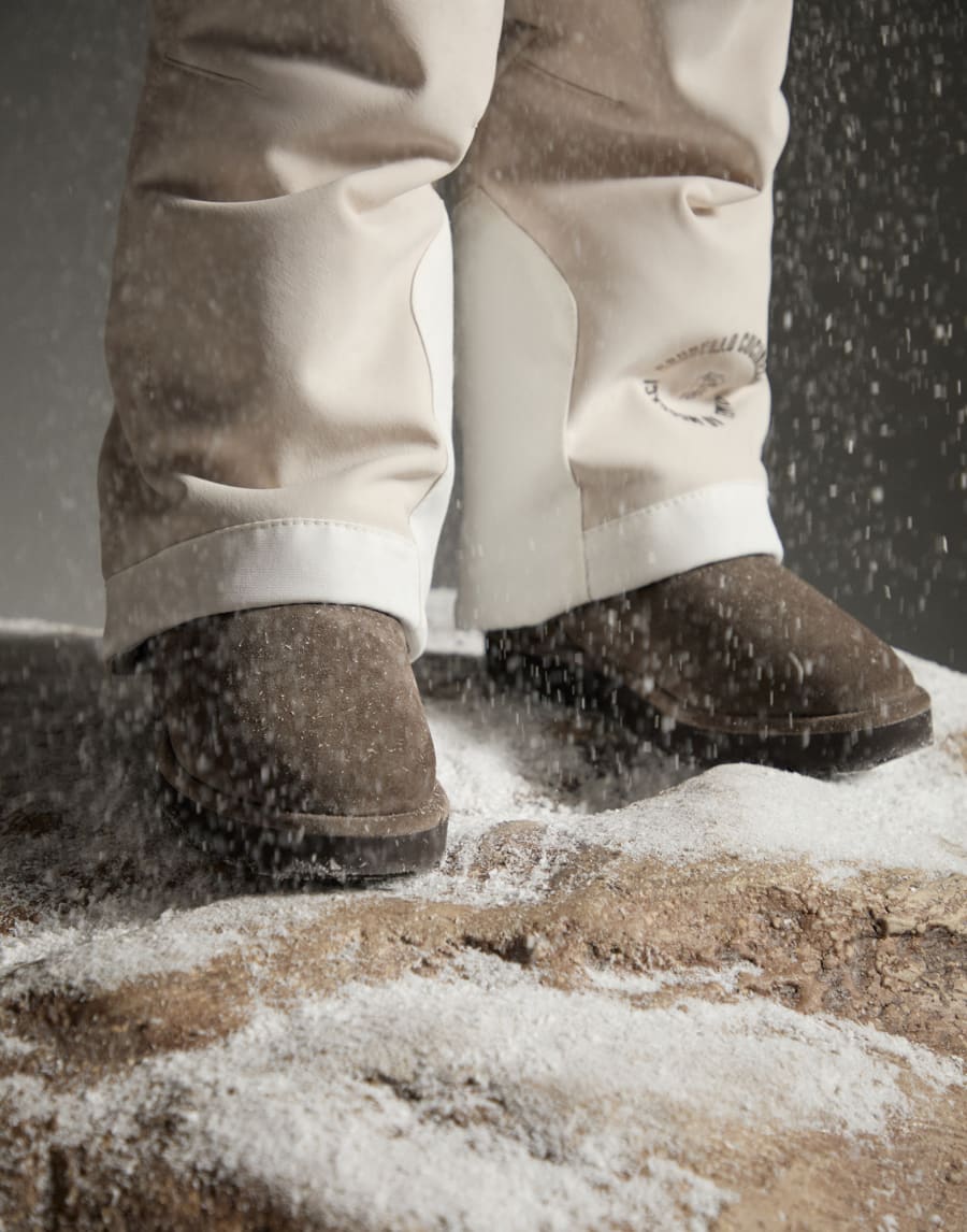 Boot con fodera in shearling Marrone Bambina - Brunello Cucinelli